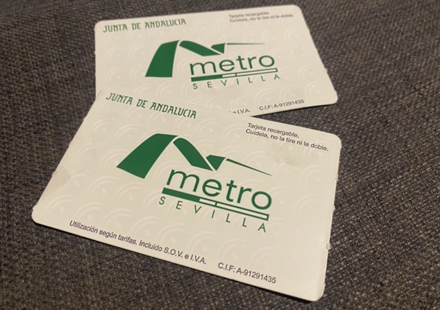 metro sevilla paper tickets cards, sevilijos metro bilietai
